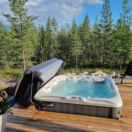 Loma-asunnot Unique Log House With A Hot Tub Cozy Log *